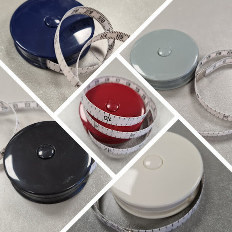 white retractable tape measure