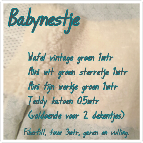 benodigdheden babynestje