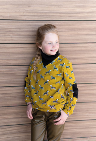 sweater french terry zebra biologisch