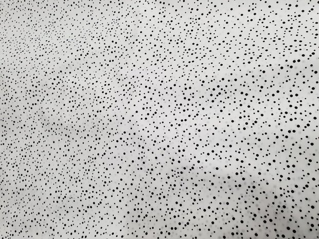 wit (off white) zwart Udi confetti katoen