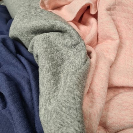 jeans grijs melee en roze wafeltjes tricot gevoerd