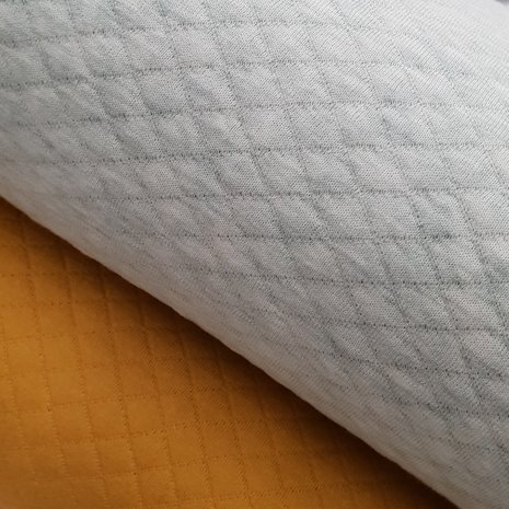 groen en oker wafeltjes tricot gevoerd
