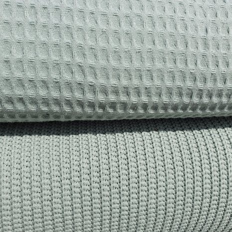 vintage groene wafel met vintage groen knitted. 
