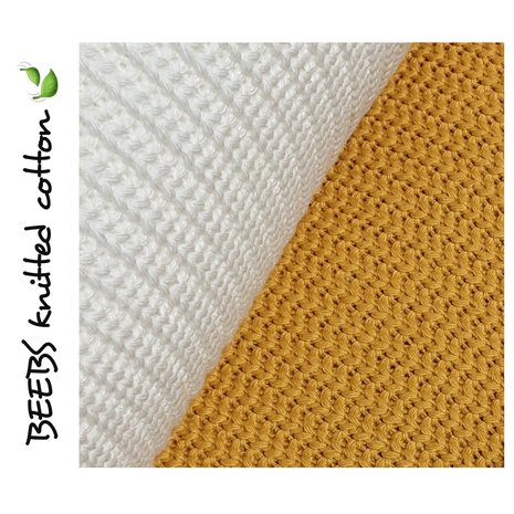 ocher knitted fabric - big knit