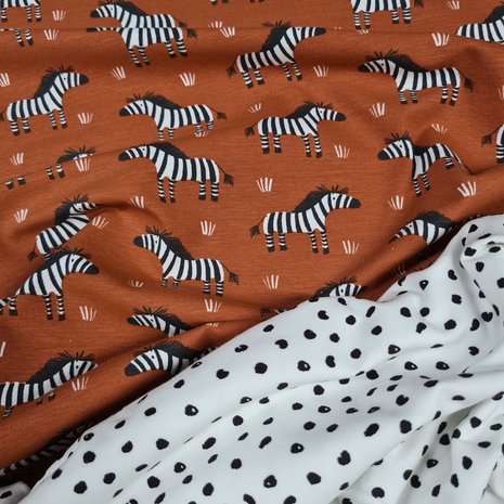 zebra met mini ongelijke nopjes tricot