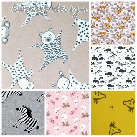 white beige black zebra hippo animals - jersey