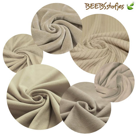 beige-taupe rekbare stoffen @beebsstofjes