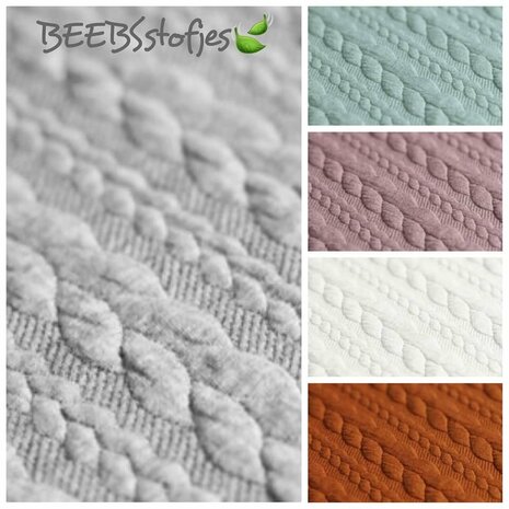 BEEBSstofjes kabeltricotjacquard