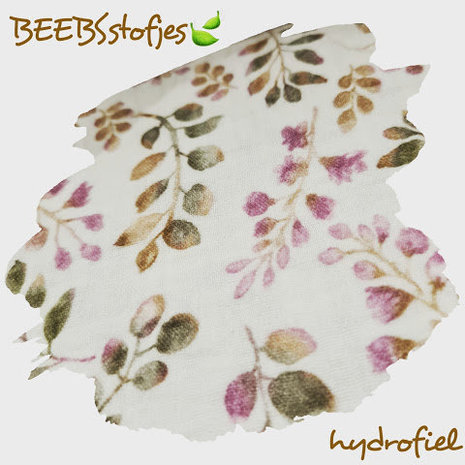 hydrofiel digitaal BEEBS mauve blaadjes