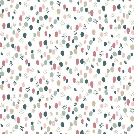 glitter tricot wit groen roze spots (1)