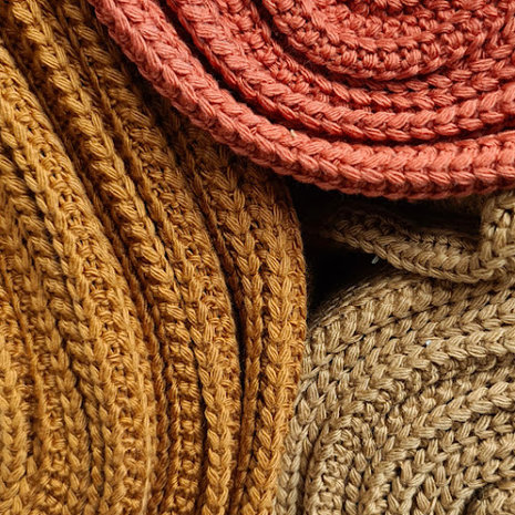 gebeide katoen camel cognac terracotta - BIGKNIT @BEEBS