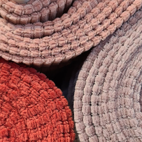 Rib tricot Fluweel terracotta - roze-terracotta - oud mauve @beebsstofjes