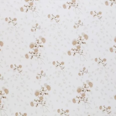 wit (off white) beige (kiezel) bruin Schaduw bloemen - digitaal tricot