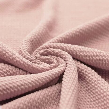 roze (nude) katoenen mini kabel tricot