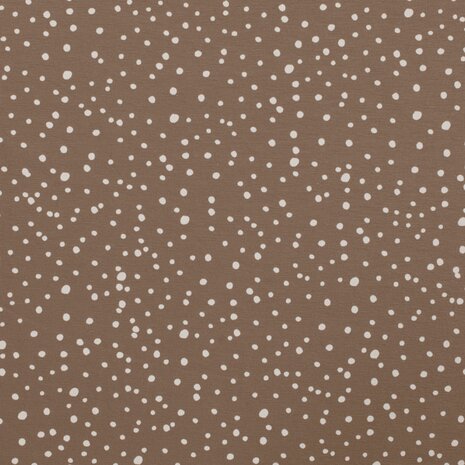 beige (taupe) wit confetti stipjes  - tricot