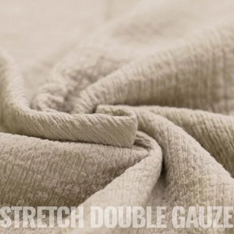 BEEBS taupe uni STRETCH hydrofiel @kickenstoffen