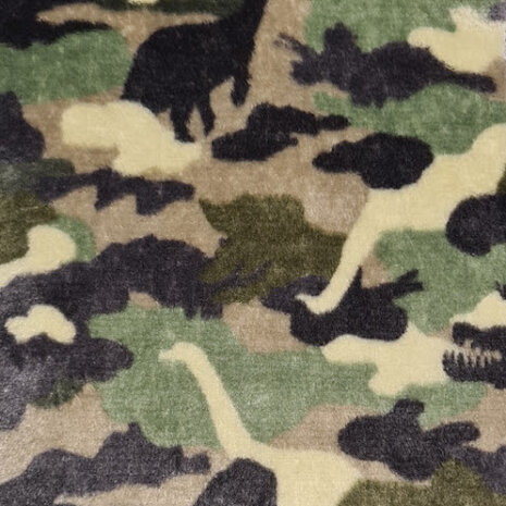 groen camouflage dino wellness fleece BEEBSstofjes