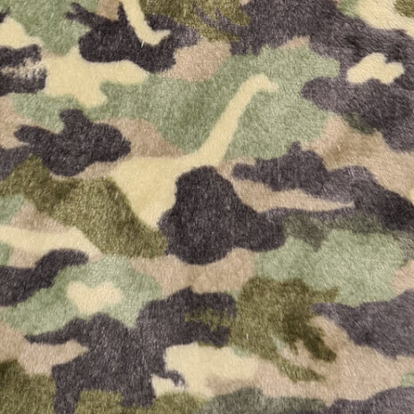groen camouflage dino wellness fleece BEEBSstofjes