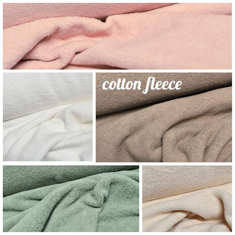 beige (taupe) katoenen fleece