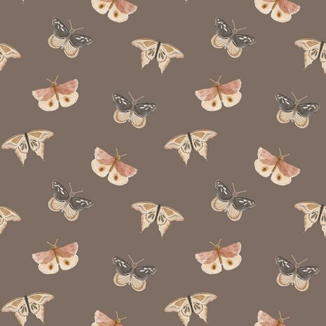 beige vlinders digitale tricot biologisch