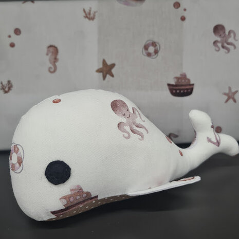 maritieme katoenen walvis knuffel Poppy @kickenstoffen