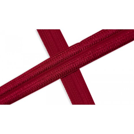 Jacquard bias band rood @kickenstoffen