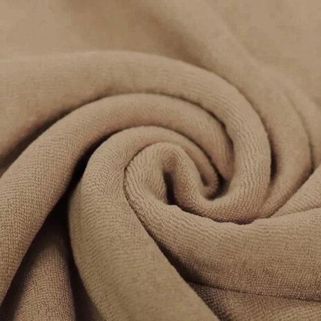BEEBSfabrics Stretch Toweling Fabric Cacao @kickenstoffen
