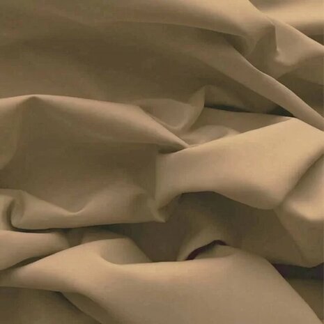 beige (cacao) uni poplin @kickenstoffen