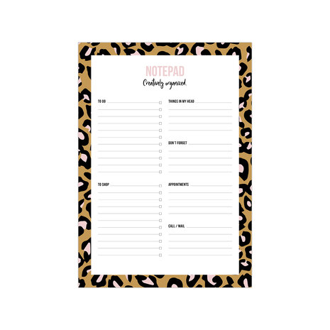 notepad wilde dieren Stationary @kickenstoffen