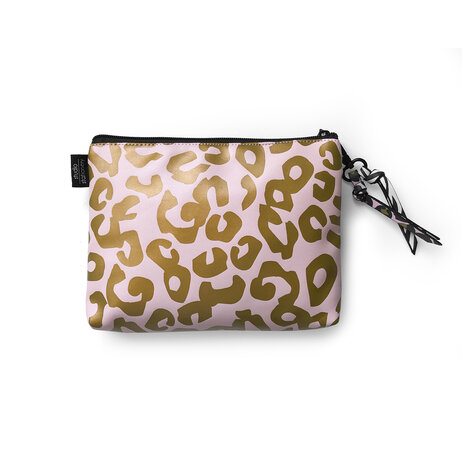 Etui tasje panterprint bij sewingplanner roze @kickenstoffen.nl