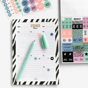 zebra sticker planner @kickenstoffen.nl