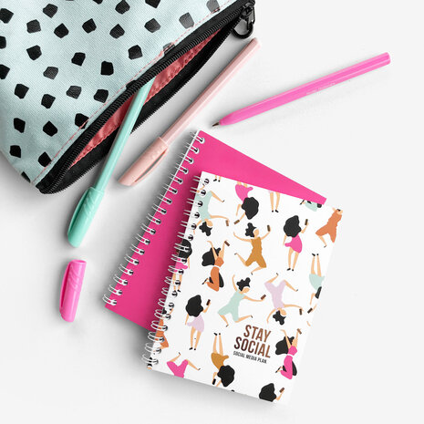 Etui tasje mint stippenprint bij sewingplanner @kickenstoffen.nl