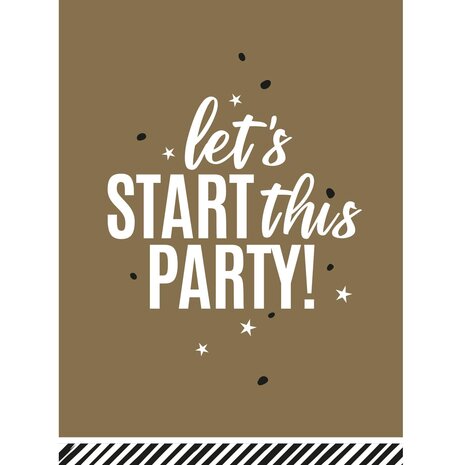 Let's party greeting cards 3pcs @kickenstoffen