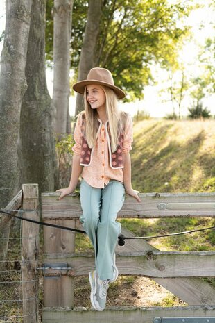 pantalon met zomertop grote meiden Poppy magazine 20 kickenstoffen