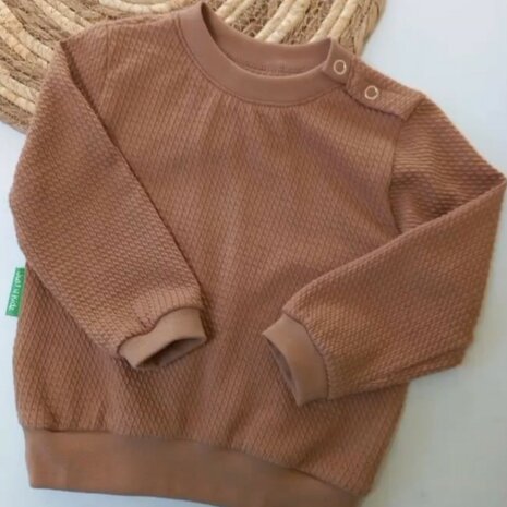 mini kabel sweater gemaakt door just 4 kids @kickenstoffen