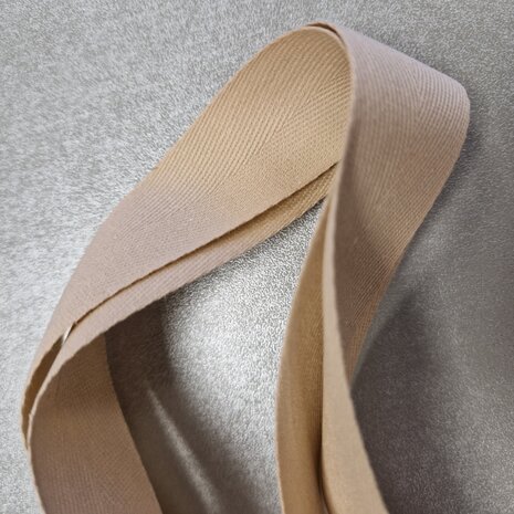 beige keper band katoen 30mm @kickenstoffen