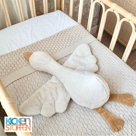 gans wellness teddy met rekbare badstof gemaakt door klant @kickenstoffen.nl