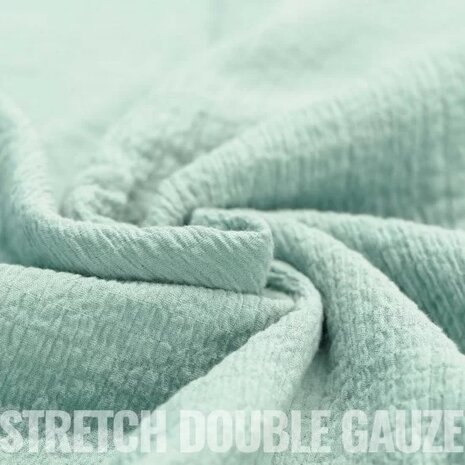 KicKenStoffen stretch hydrofiel vintage mint groen @BEEBSstofjes