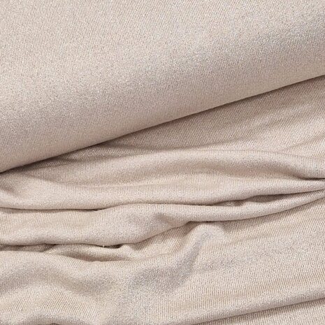 zachte glitter viscose stof beige taupe licht BEEBSstofjes