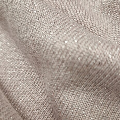 zachte glitter viscose stof beige taupe kiezel BEEBSstofjes