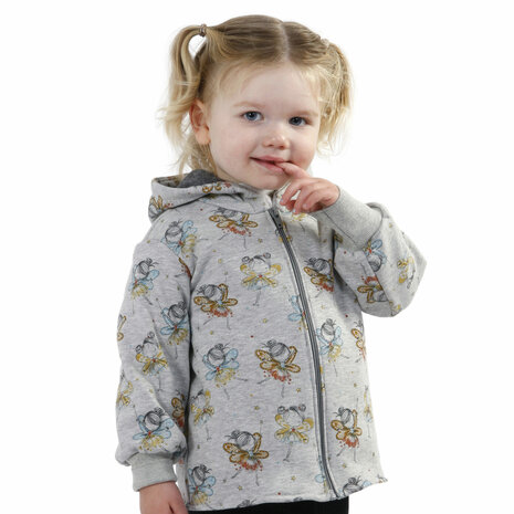 kinder vest patroon kapuchon hoodie @kickenstoffen