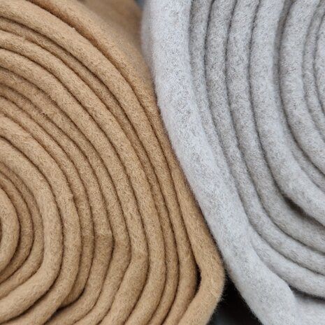 biologisch katoenen fleece caramel - beige @kickenstoffen