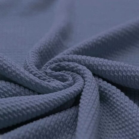 jeans blauw katoenen mini kabel tricot @kickenstoffen