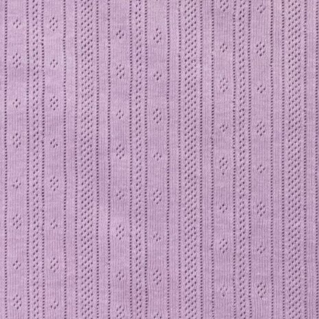 BEEBS pointelle strepen tricot lila pastel @kickenstoffen