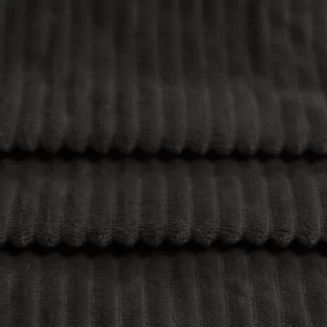 zwart minky strepen fleece BEEBSfleece stofjes