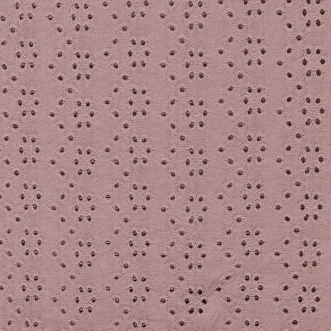  roze uni - broderie tricot KicKenStoffen