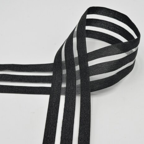 zwart  strepen taille band elastiek
