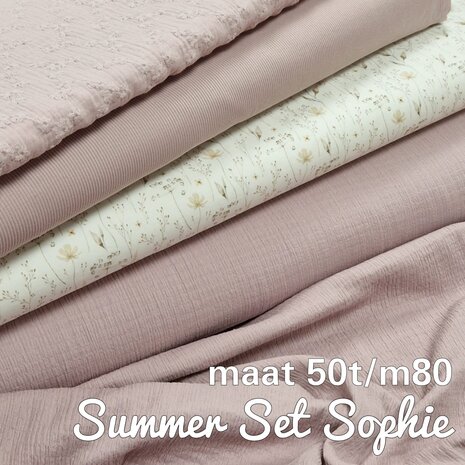 Summer set Sophie mini pink @kickenstoffen