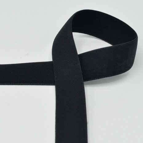 zwart elastiek band 3cm KicKenStoffen stofwebshop