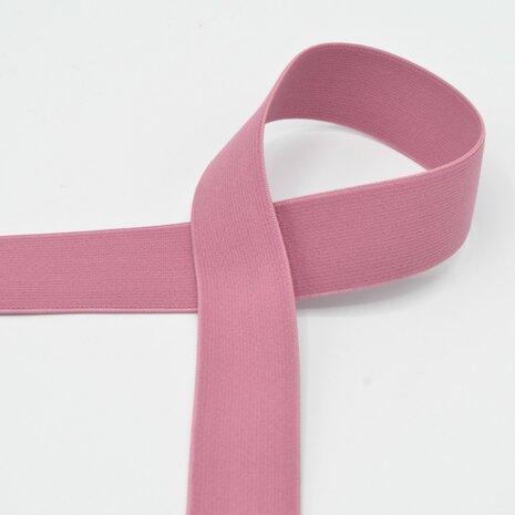 oud roze elastiek band 3cm KicKenStoffen stofwebshop